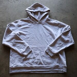 MADE Blank Heather Gray Pullover Hoodie Size 2XL Boxy Fit Plain Sweatshirt